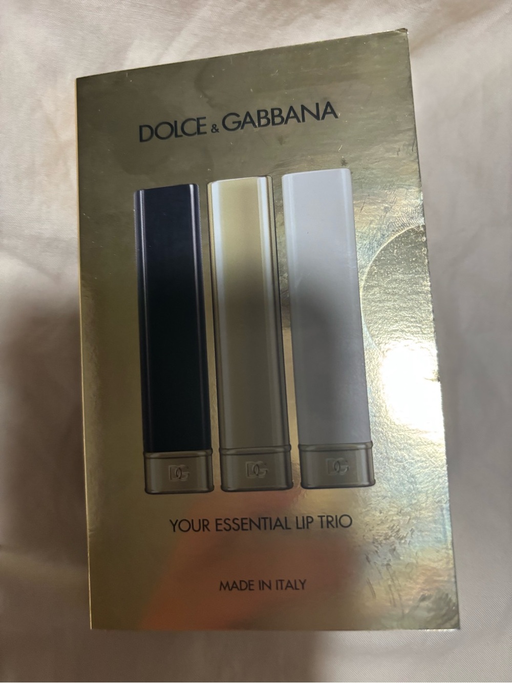 Dolce & Gabbana Lip Trio Set - Black, Gold, White-Sample